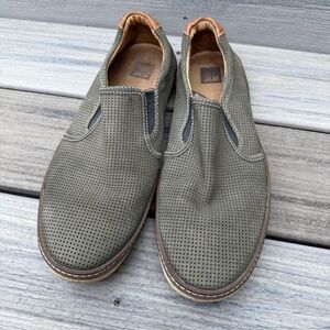 Johnston & Murphy Men's Green Slip-On Loafers 10M